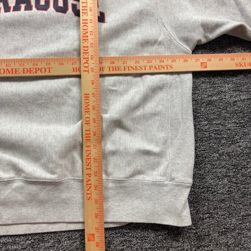 Y2K 2000s Champion Syracuse Reverse Weave Crewneck Grey Sweatshirt Size XL - Picture 5 of 7